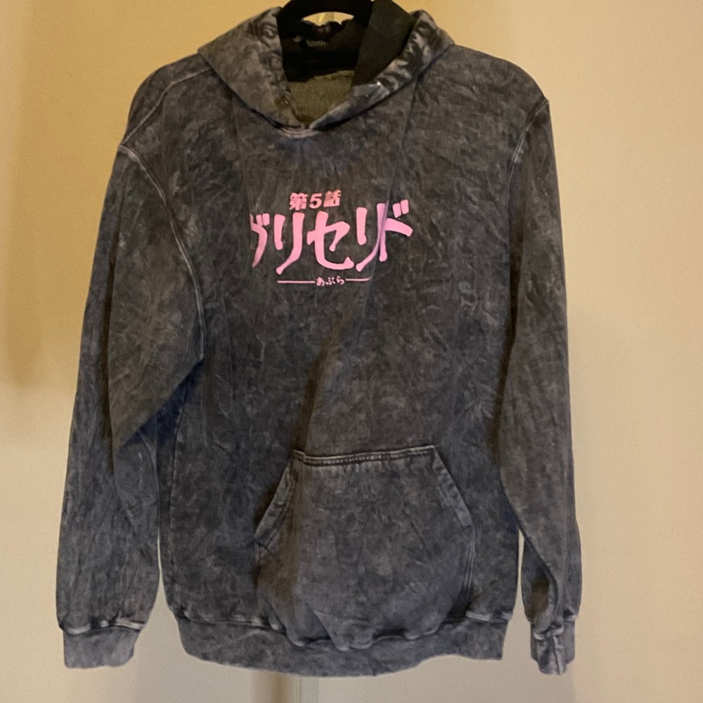 Hot Topic JUNJI ITO Glyceride Gray‎ Hoodie with Pink Graphic